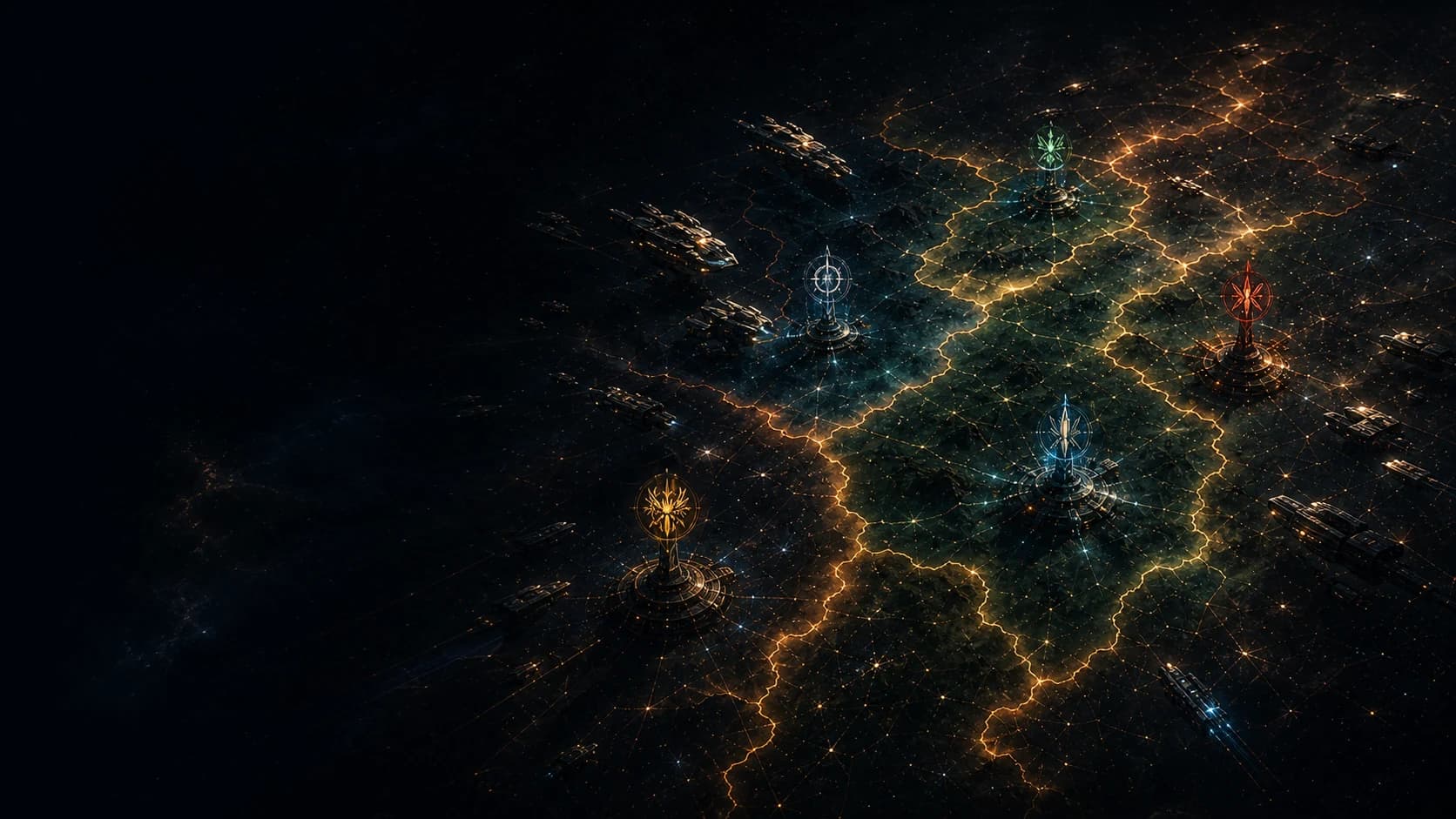 Deux commandants étudient ensemble une carte galactique